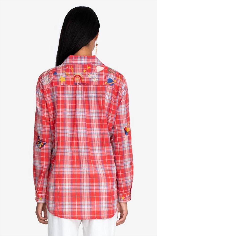 Nwt johnny was odine oversized shirt in plaid - Picture 5 of 5